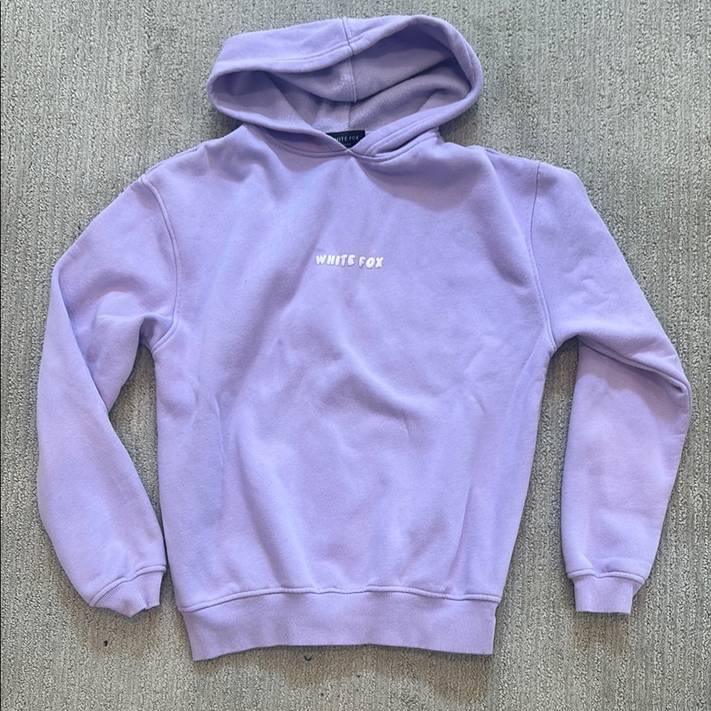 White Foc lavender Hoodie